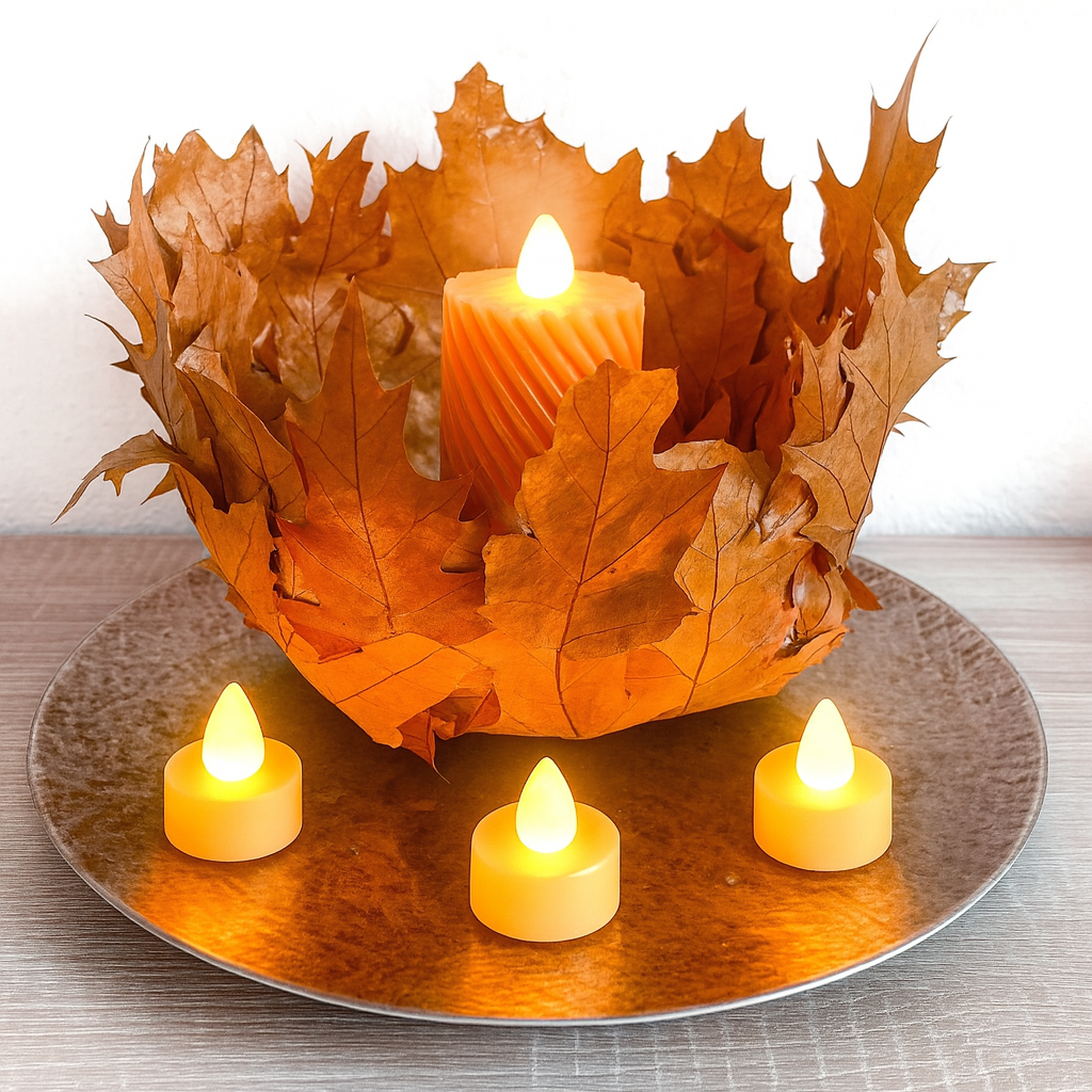 Herbstliche Blätterschale: DIY-Deko mit Naturmaterial – luterna.de