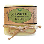 Pure Olive - Olivenölseife, Landseife Naturkosmetik , 100% Bio, handgefertigt & vegan, 100 g, Körperpflege