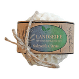 Salzseife Citrus, Landseife Naturkosmetik, 100% Bio, handgefertigt & vegan, 90 g, Körperpflege