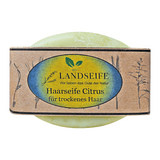 Haarseife Citrus, Landseife Naturkosmetik, für trockenes Haar, 100% Bio, handgefertigt & vegan, 70 g, Haarpflege