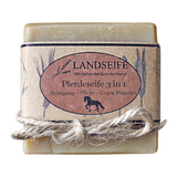 Pferdeseife 3 in 1, Landseife Naturkosmetik, Reinigung, Fellpflege, gegen Parasiten, 100% Bio, handgefertigt & vegan, 100 g