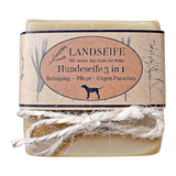 Hundeseife 3 in 1, Landseife Naturkosmetik, Reinigung, Fellpflege, gegen Parasiten, 100% Bio, handgefertigt & vegan, 100 g