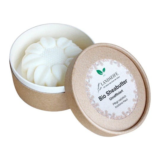 Sheabutter unraffiniert - die natürlichste Hautpflege, Landseife Naturkosmetik, 100% Bio, handgefertigt & vegan, 80 g
