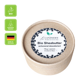 Sheabutter schonend desodoriert - die natürliche Hautpflege ohne Geruch, Landseife Naturbalsam, 100% Bio, handgefertigt & vegan, 80 g