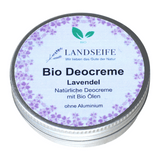 Deocreme mit Lavendelduft, Landseife Naturkosmetik, 100% Bio, handgefertigt & vegan, 50 g, Körperpflege