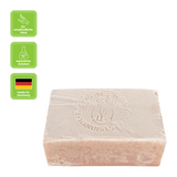 SapoRosa Rosen-Mandel-Seife, Apomanum, 100% natürlich, mit naturreinen ätherischen Pflanzenölen, 100 g, Körperpflege