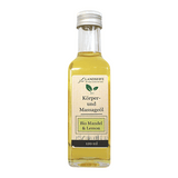 Körper- & Massageöl Mandel & Lemon, Landseife Naturkosmetik, 100% Bio, handgefertigt & vegan, 120 ml