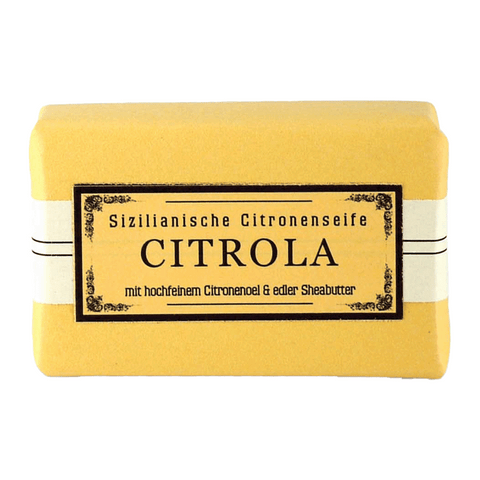 Citrola Zitronenseife, Apomanum, 100% natürlich, mit naturreinen ätherischen Pflanzenölen, 100 g, Körperpflege