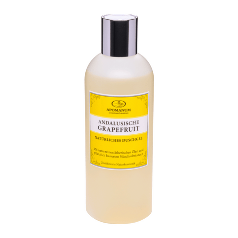 Duschgel Andalusische Grapefruit, Apomanum, 100% natürlich, mit naturreinen ätherischen Pflanzenölen, 250 ml, Körperpflege