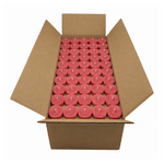 100% Bienenwachs Teelichter Rot 40/18 mm ohne Alu-Hülle, KERZENFARM HAHN, Brenndauer 3,5h, 200 St.