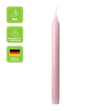 100% PURE, NATURAL WAX, Stabkerzen, Antikrosa, WENZEL, 250/23 mm, Brenndauer ca. 10h, plastikfreie Verpackung, 4 Stück