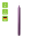 100% PURE, NATURAL WAX, Stabkerzen, Erika, WENZEL, 250/23 mm, Brenndauer ca. 10h, plastikfreie Verpackung, 4 Stück