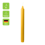 100% PURE, NATURAL WAX, Stabkerzen, Natur, WENZEL, 250/23 mm, Brenndauer ca. 10h, plastikfreie Verpackung, 4 Stück - luterna.de