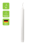 100% PURE, NATURAL WAX, Stabkerzen, Natural, WENZEL, 250/23 mm, Brenndauer ca. 10h, plastikfreie Verpackung, 4 Stück - luterna.de