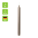 100% PURE, NATURAL WAX, Stabkerzen, Sand, WENZEL, 250/23 mm, Brenndauer ca. 10h, plastikfreie Verpackung, 4 Stück - luterna.de