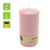 100% PURE, NATURAL WAX, Stumpenkerze, Antikrosa, WENZEL, 130/70 mm, Brenndauer ca. 52h, 100% plastikfrei - luterna.de