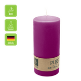 100% PURE, NATURAL WAX, Stumpenkerze, Erika, WENZEL, 130/60 mm, Brenndauer ca. 41h, 100% plastikfrei - luterna.de