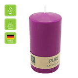 100% PURE, NATURAL WAX, Stumpenkerze, Erika, WENZEL, 130/70 mm, Brenndauer ca. 52h, 100% plastikfrei - luterna.de