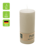 100% PURE, NATURAL WAX, Stumpenkerze, Sahara, WENZEL, 130/60 mm, Brenndauer ca. 41h, 100% plastikfrei - luterna.de