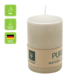 100% PURE, NATURAL WAX, Stumpenkerze, Sahara, WENZEL, 90/60 mm, Brenndauer ca. 25h, 100% plastikfrei - luterna.de