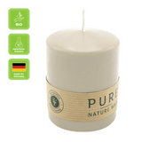 100% PURE, NATURAL WAX, Stumpenkerze, Sahara, WENZEL, 90/70 mm, Brenndauer ca. 38h, 100% plastikfrei - luterna.de
