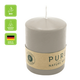 100% PURE, NATURAL WAX, Stumpenkerze, Sand, WENZEL, 90/70 mm, Brenndauer ca. 38h, 100% plastikfrei - luterna.de