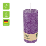 100% PURE, OLIVE WAX, vegane Stumpenkerze, Erika, WENZEL, 130/60 mm, Brenndauer ca. 40h - luterna.de