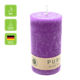 100% PURE, OLIVE WAX, vegane Stumpenkerze, Erika, WENZEL, 130/70 mm, Brenndauer ca. 59h - luterna.de