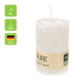 100% PURE, OLIVE WAX, vegane Stumpenkerze, Sahara, WENZEL, 90/60 mm, Brenndauer ca. 27h