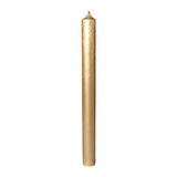 16 Stabkerzen Rustikal Gold, 250/22 mm, KERZENFARM HAHN, durchgefärbt, Brenndauer 12h
