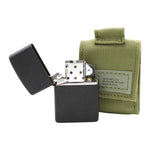ZIPPO Black Crackle Green Pouch Geschenkset, ZIPPO-Feuerzeug inkl. Feuerzeugbeutel