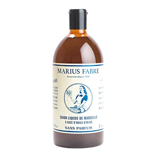Marseiller Flüssigseife, parfümfrei, Marius Fabre, Nachfüller, 1 l, Körperpflege, NSL1LNP