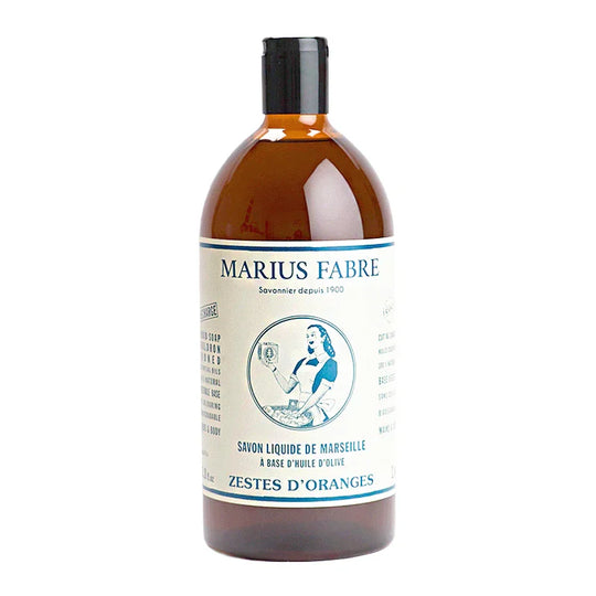Marseiller Flüssigseife, mit ätherischen Ölen aus Orangenschalen, Marius Fabre, Nachfüller, 1 l, Körperpflege, NSL1LZO