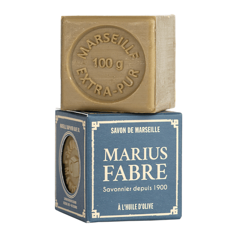 Marseiller Seife mit Olivenöl, Marius Fabre, 100% Bio, pflegend & mild, für alle Hauttypen, Würfelform, 100 g, Körperpflege, NET100V