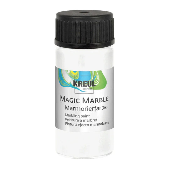 KREUL Magic Marble Marmorierfarbe, Weiß, 20 ml-Glas