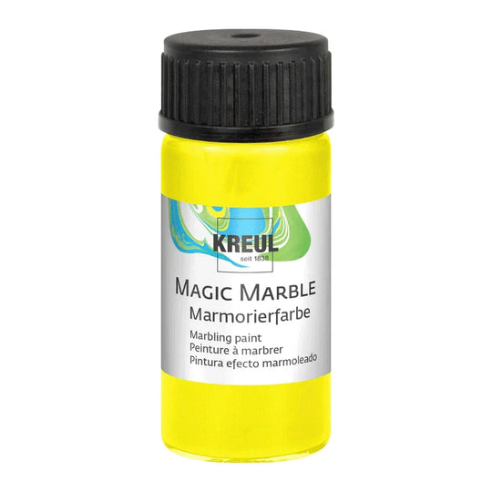 KREUL Magic Marble Marmorierfarbe, Neongelb, 20 ml-Glas