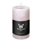 Stumpenkerze aus Paraffin, Rosé, Marble Rustik, Wiedemann, 90/58 mm, Brenndauer ca. 30h, durchgefärbt