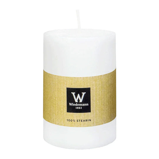 Stumpenkerze aus Stearin, 100% pflanzlicher Wachs, 80/68 mm, Wiedemann, Brenndauer ca. 42h