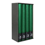 Stabkerzen aus Paraffin, Seegrün, Marble Rustik, Wiedemann, 250/35 mm, Brenndauer ca. 25h, 12 Stück