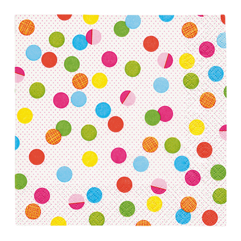 Lunchservietten „Party Dots“, 33x33 cm, 3-lagig, Home Fashion®, 20 Stück