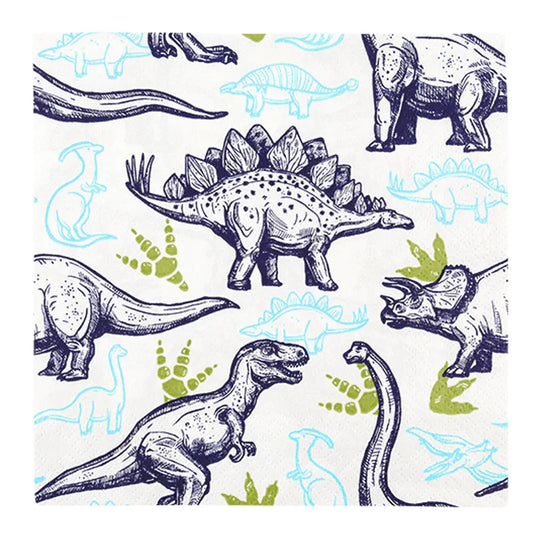 Lunchservietten „Dinosaurs“, 33x33 cm, 3-lagig, Home Fashion®, 20 Stück