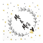 Lunchservietten „Mr&Mrs“, 33x33 cm, 3-lagig, Home Fashion®, 20 Stück