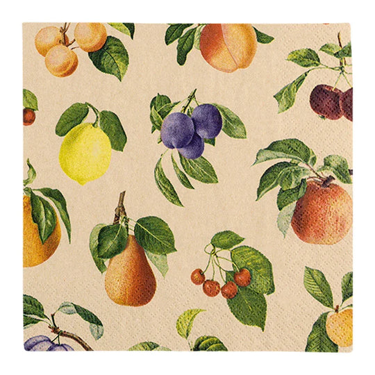 Recyclingservietten „Fruit Lovers“, 33x33 cm, 2-lagig, Home Fashion®, 20 Stück