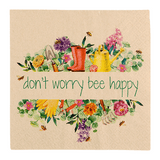 Recyclingservietten „Bee Happy“, 33x33 cm, 2-lagig, Home Fashion®, 20 Stück, Camping, Geburtstag, Ostern