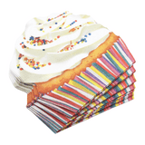 Stanzservietten „Delicate Cupcake“, 32x31 cm, 1-lagig, Home Fashion®, 12 Stück, Geburtstag, Party, Picknick, Schulanfang