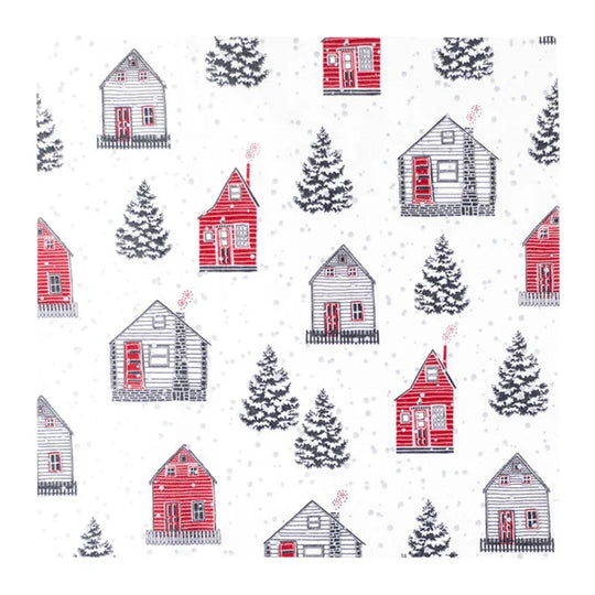 Lunchservietten „Röd Hus“, 33x33 cm, 3-lagig, Home Fashion®, 20 Stück