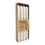 RUSTIC-Stabkerzen Wollweiß, WENZEL, 250/22 mm, Brenndauer ca. 10h, plastikfrei, 4 Stück