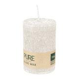PURE OLIVE Stumpenkerze Sahara, 90/60 mm, WENZEL, Brenndauer 25h, plastikfrei, vegan