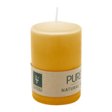 PURE Stumpenkerze Natur, 90/60 mm, WENZEL, Brenndauer 25h, plastikfrei, selbstverlöschend