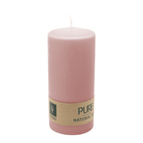 PURE Stumpenkerze Antikrosa, 130/60 mm, WENZEL, Brenndauer 40h, plastikfrei, selbstverlöschend
